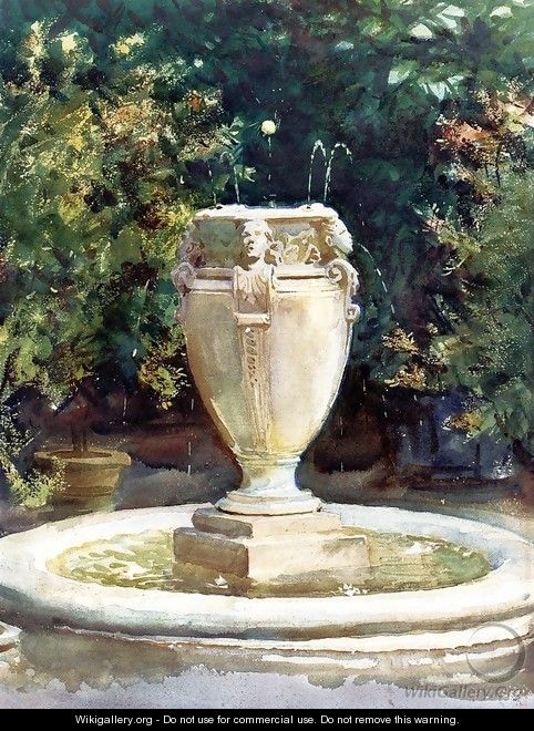 Vase Fountain Pocantico - John Singer Sargent
