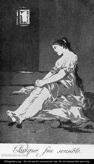 Caprichos Plate 32 Because She Was Susceptible - Francisco De Goya y Lucientes
