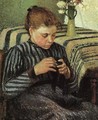 Girl Sewing 1895 - Camille Pissarro