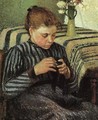 Girl Sewing 1895 - Camille Pissarro