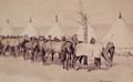 A Troop Picket Line Of The Sixth United States Cavalry Camp At Rapid Creek - Frederic Remington