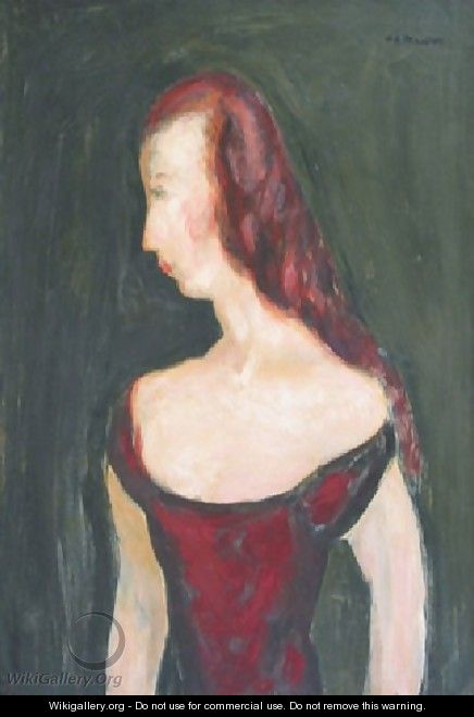 Girl In A Red Dress - Alfred Henry Maurer