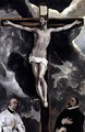 Christ on the Cross Adored by Two Donors c. 1580 - El Greco (Domenikos Theotokopoulos)