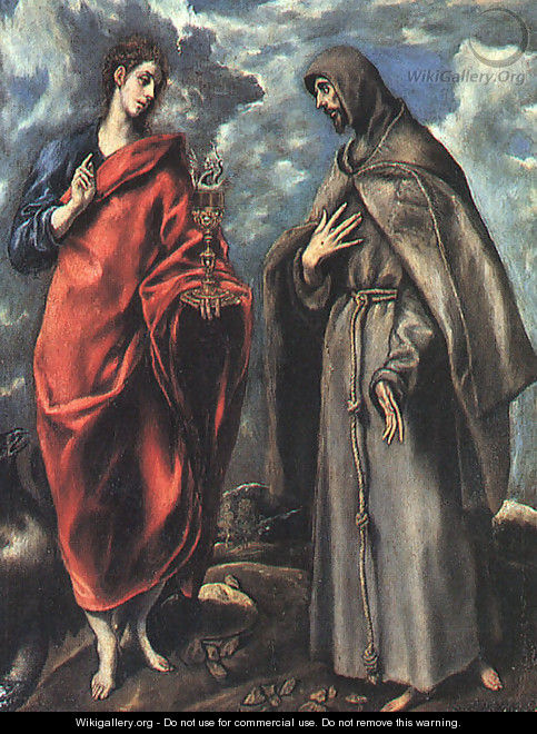 Saints John the Evangelist and Francis, 1600 - El Greco (Domenikos Theotokopoulos)
