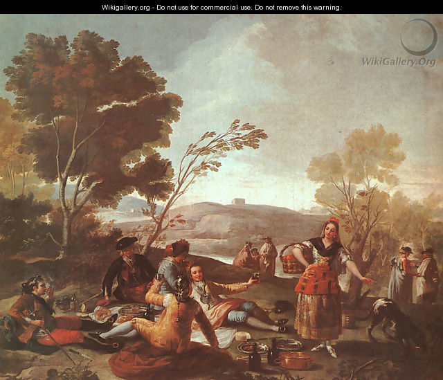 Picnic On The Banks Of The Manzanares - Francisco De Goya y Lucientes